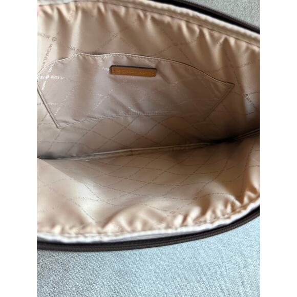 MICHAEL KORS Signature Jet Set Travel Large Laptop Case Brown Multi - Picture 10 of 12